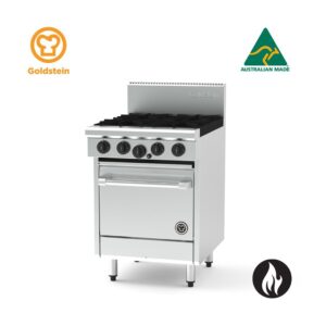 Goldstein PF420-X 4 Burner Gas Static Oven Range (NAT Gas)