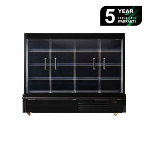 Bromic SVM1875HD-NR Four Hinged Doors, 664Lt Semi Vertical Multideck Display Fridge