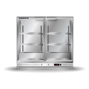 Skope BC.2.GSW.SS Two Glass Swing Door, 130Lt Undercounter Bar Cooler Fridge