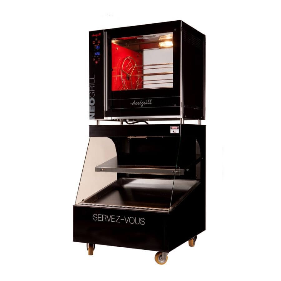 Doregrill NEOL 12 to 16 Chickens/hr Capacity Rotisserie Oven with Self-Service Display Doregrill NEOL 12 to 16 Chickens/hr Capacity Rotisserie Oven with Self-Service Display