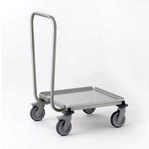 Tournus 800126 Basket Dolley with Stainless Steel Base and Handle.