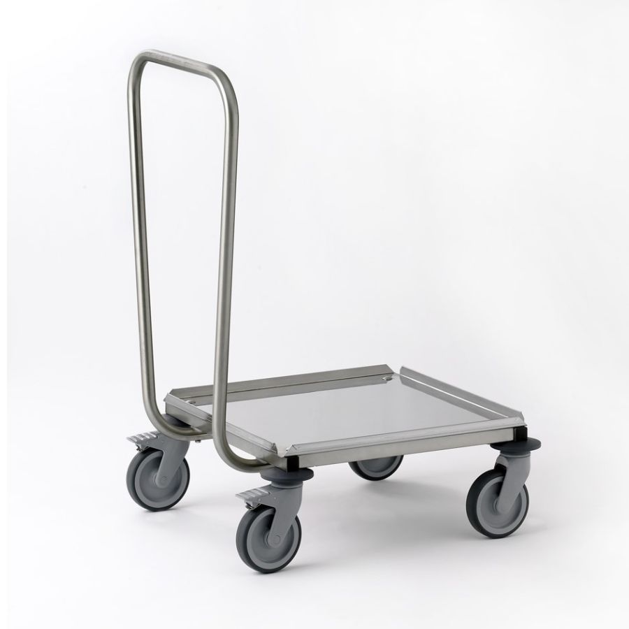 Tournus 800126 Basket Dolley with Stainless Steel Base and Handle. Tournus 800126 Basket Dolley with Stainless Steel Base and Handle.