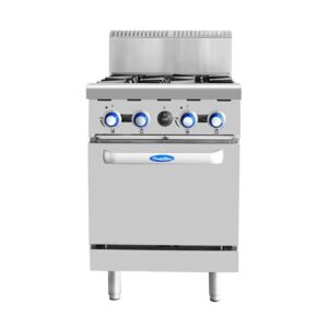 Cookrite AT80G4B-O Four Burner Gas Cook Top with Oven (NAT Gas)