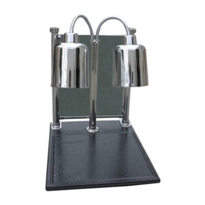 Hanson Brass DLM/700/CC/ST Streamline Style Carving Station with Dual 700 Series S/S Shades and Sneeze Guard