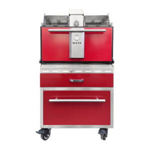 WETA CWG-900-R 2 x 1/1GN Charcoal Oven. Finished in Red.