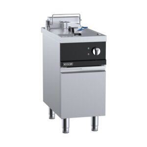 B&S DLYZDN-C9 Scooker Series Electric Single Pan Two Basket Fryer. Finished in Stainless Steel.