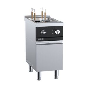 B&S DLZMDN4-C6 Scooker Series Electric Single Pan Noodle Cooker with 4 Baskets.
