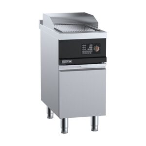 B&S HLKP4N-C6 Scooker Series 400mm Grooved Plate Induction Griddle.