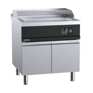 B&S HLKP8N-C9 Scooker Series 800mm Grooved Plate Induction Griddle.