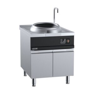 B&S Scooker Series Single Wok Induction – Large Ring. Finished in Stainless Steel.