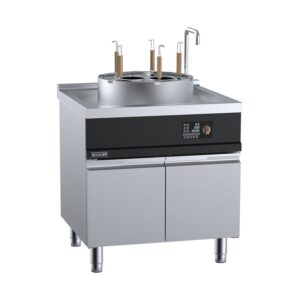 B&S HLZMDN5G-C10 Scooker Series Pan Noodle Induction Cooker with 5 Baskets.