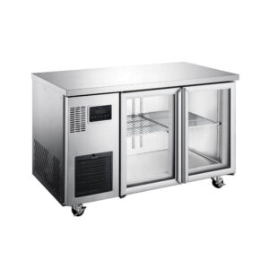 Williams HTU2GSHC Topaz Series Two Glass Door, 260Lt Self-Contained Undercounter Fridge.