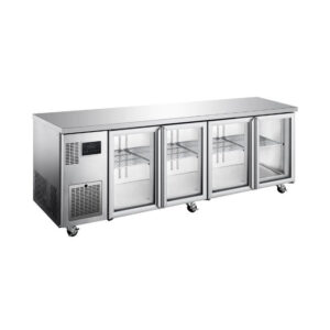Williams HTU4GSHC Topaz Series Four Glass Door, 500Lt Self-Contained Undercounter Fridge.