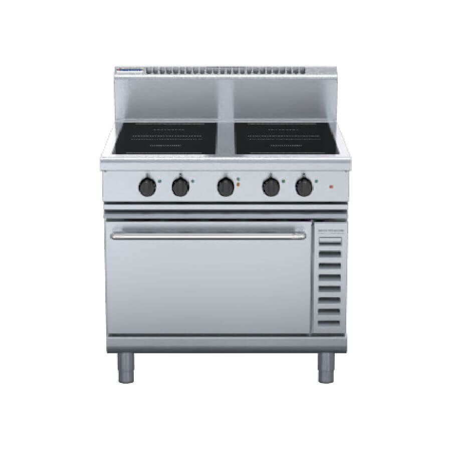 Waldorf IN8410ECR5F 800 Series 900mm 2 x 5.0kW Round Zone, 2 x 5.0kW Full Area Zone Electric Induction Range Convection Oven (3P) Waldorf IN8410ECR5F 800 Series 900mm 2 x 5.0kW Round Zone, 2 x 5.0kW Full Area Zone Electric Induction Range Convection Oven. (3P)