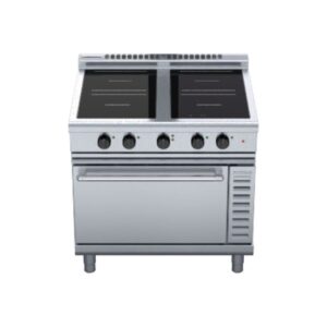 Waldorf INL8410ECR5F 800 Series 900mm 2 x 5.0kW Round Zone, 2 x 5.0kW Full Area Zone, Low Back Electric Induction Range Convection Oven (3P)