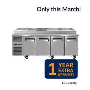 Skope RF8.PPZ.4.SD.PL 710Lt Pizza Preparation Chiller with Perspex Night Lid