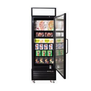 Bromic UF0550GDL-NR Single Flat Glass Door, 546Lt Vertical Display Freezer with LED Lightbox.