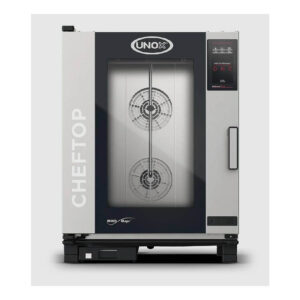 Unox XEVC-1011-E1RM Cheftop Mind Maps One Series 10 x 1/1 GN Tray Electric Combi Oven with Hinge on the Left Side.