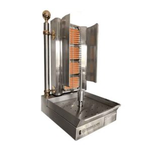 Ozsarac HO4BMS-R Four Burner Semi Automatic Gas Kebab Machine with Right Hand Control (NAT Gas)
