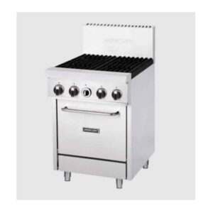 Mercury M24S-4F Four Burner Gas Cooktop with Oven Range. (NAT Gas)