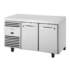 True Refrigeration TCR1/2-CL-SS-DL-DR Two Solid Swing Door, 1/1 GN, 420Lt Undercounter Gastronorm Fridge