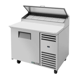 True Refrigeration TPP-AT-44-HC Single Solid Door, 6 x 1/3GN Self Contained Pizza Preparation Fridge