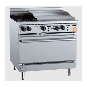 Clearance B&S KOV-SB2-GRP6 2 Burner Gas Oven Range with 600mm Grill (LPG Gas)