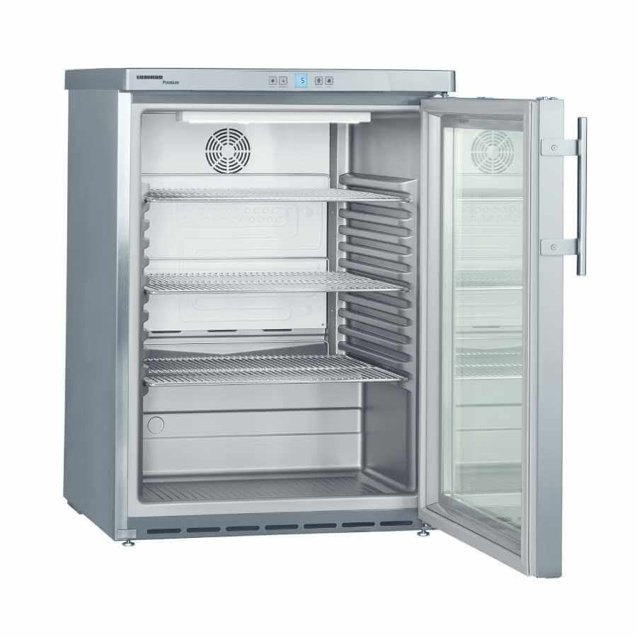 Liebherr FKUv1663 Single Glass Door, 141Lt Food Service Table Height Fridge Liebherr FKUv1663 Single Glass Door, 141Lt Food Service Table Height Fridge
