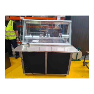 Clearance Cossiga LSRF4-FS 4 x 1/1GN Drop In Refrigerated Cold Well with Square Glass