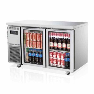 Clearance Turbo Air KGR12-2-HC-003 Two Glass Door, 311Lt Undercounter Fridge