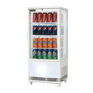 Bromic CT0080G4WC 4 Tier, 80Lt Flat Glass Countertop Beverage Fridge.