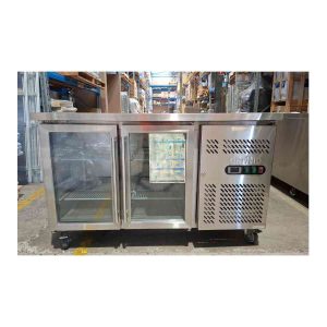 Used Bromic UBC1360GD-035 Two Hinged Glass Door, 282Lt Undercounter Fridge