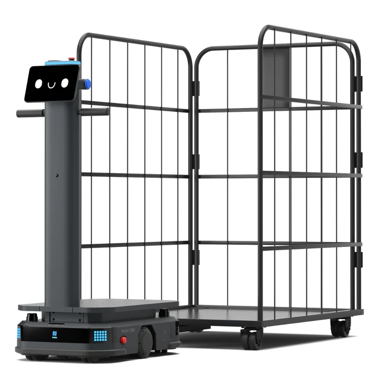 Ai And Robotics: Solving The Problems That Matter In Foodservice Pudu t300 robot towing metal cage